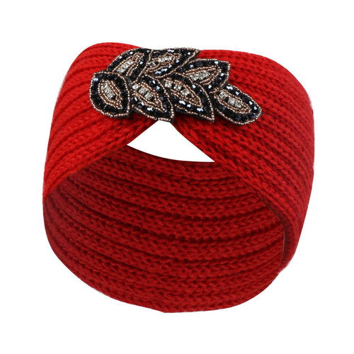 Yarwayer Rhinestone Glitter Bling Crochet Turban Knited Headband Headwrap Hairband Braided For Winter Ear Warmers Hear Wrap For Girl Women