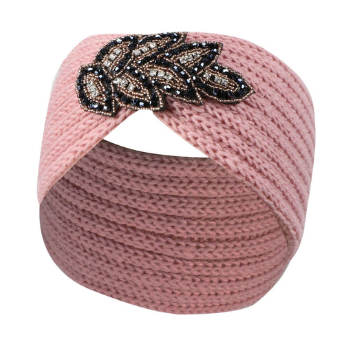 Yarwayer Rhinestone Glitter Bling Crochet Turban Knited Headband Headwrap Hairband Braided For Winter Ear Warmers Hear Wrap For Girl Women